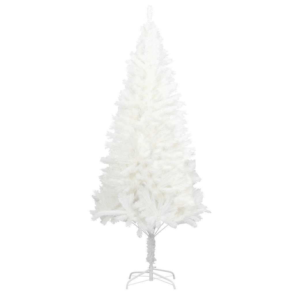 Árvore de natal artificial agulhas realistas 210 cm branco