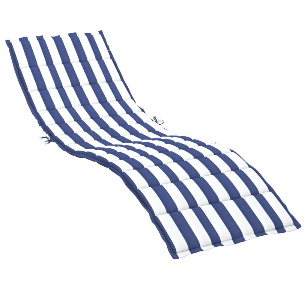 Almofadão p/ espreguiçadeira tecido oxford riscas azul/branco