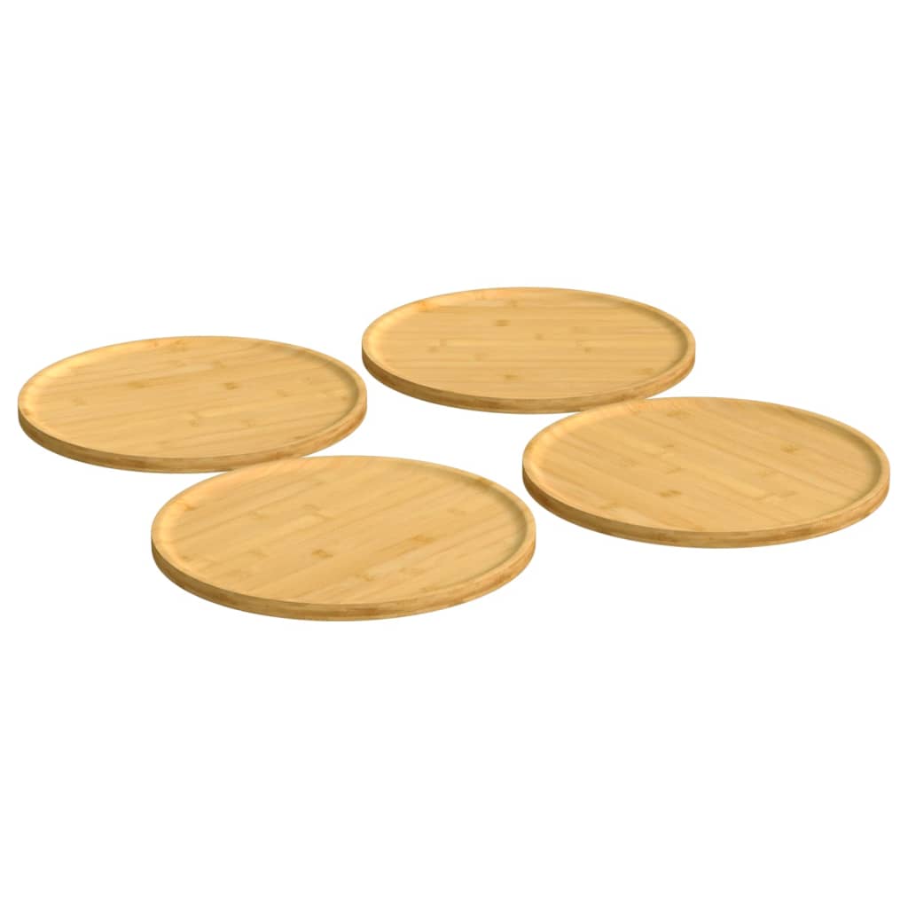 Pratos de pizza 4 pcs ø32x1,5 cm bambu