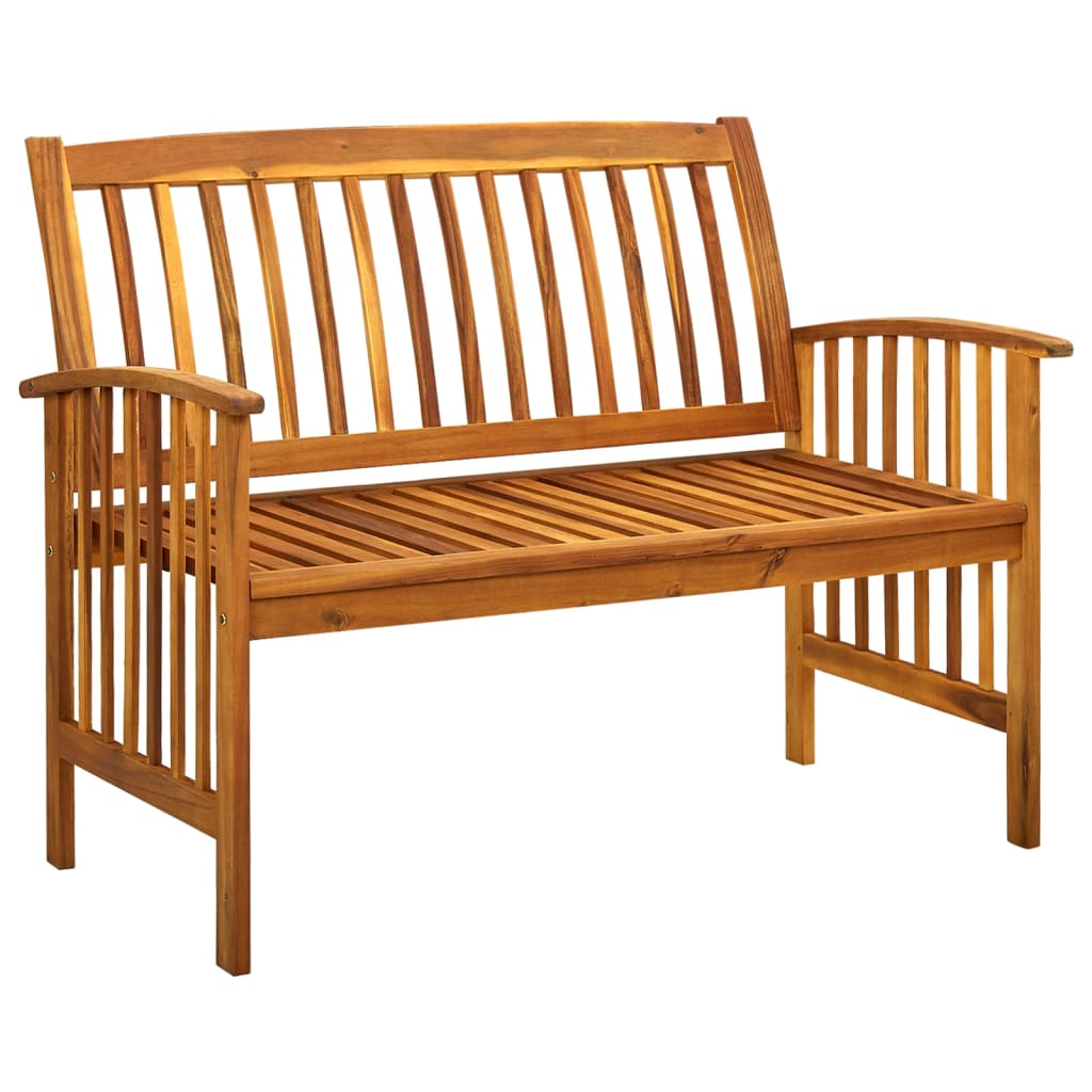Banco de jardim c/ almofadão 119 cm madeira de acácia maciça