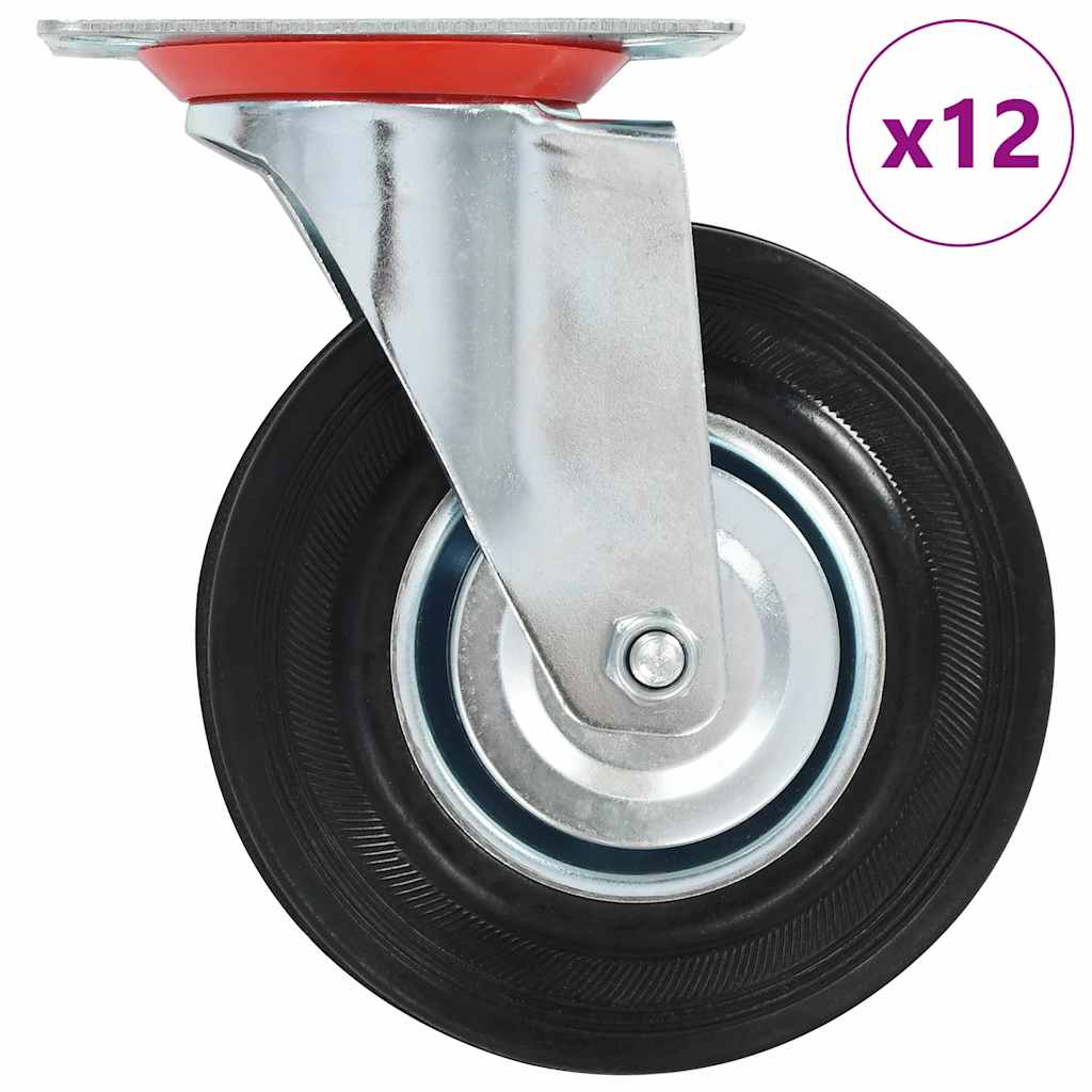12 Pcs rodas giratórias 125 mm