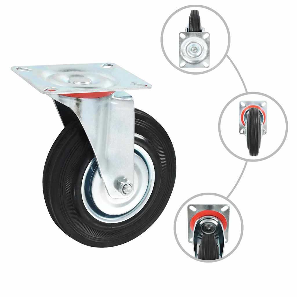 12 Pcs rodas giratórias 125 mm