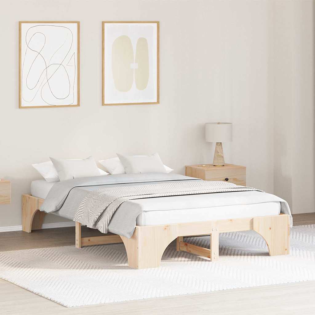 Estrutura da cama natural 135 x 190 cm