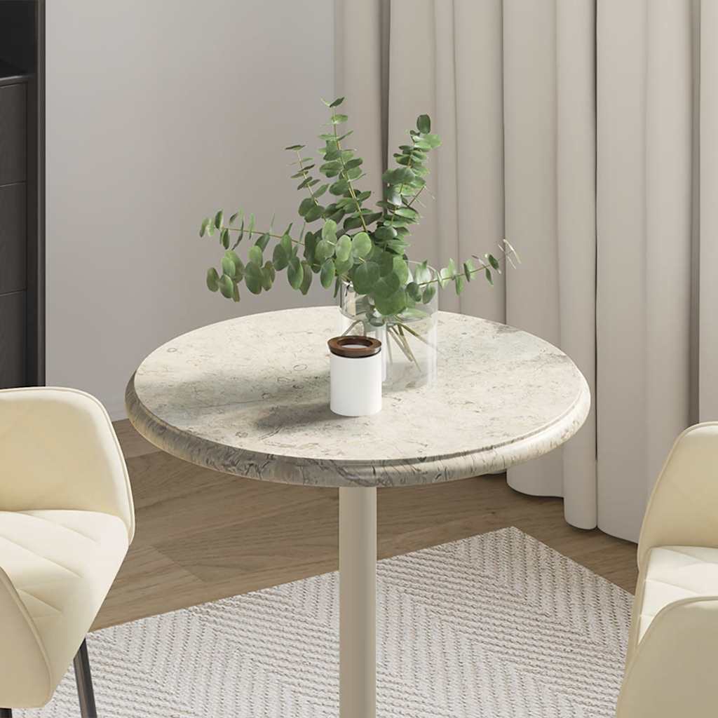 Tampo de mesa ø50x2,5 cm mármore cinzento