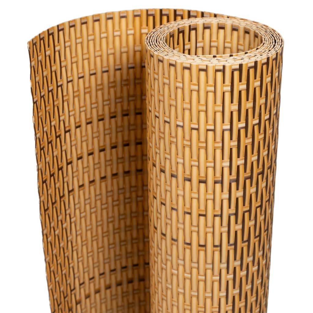 Tela de varanda 600x80 cm vime PE castanho-claro