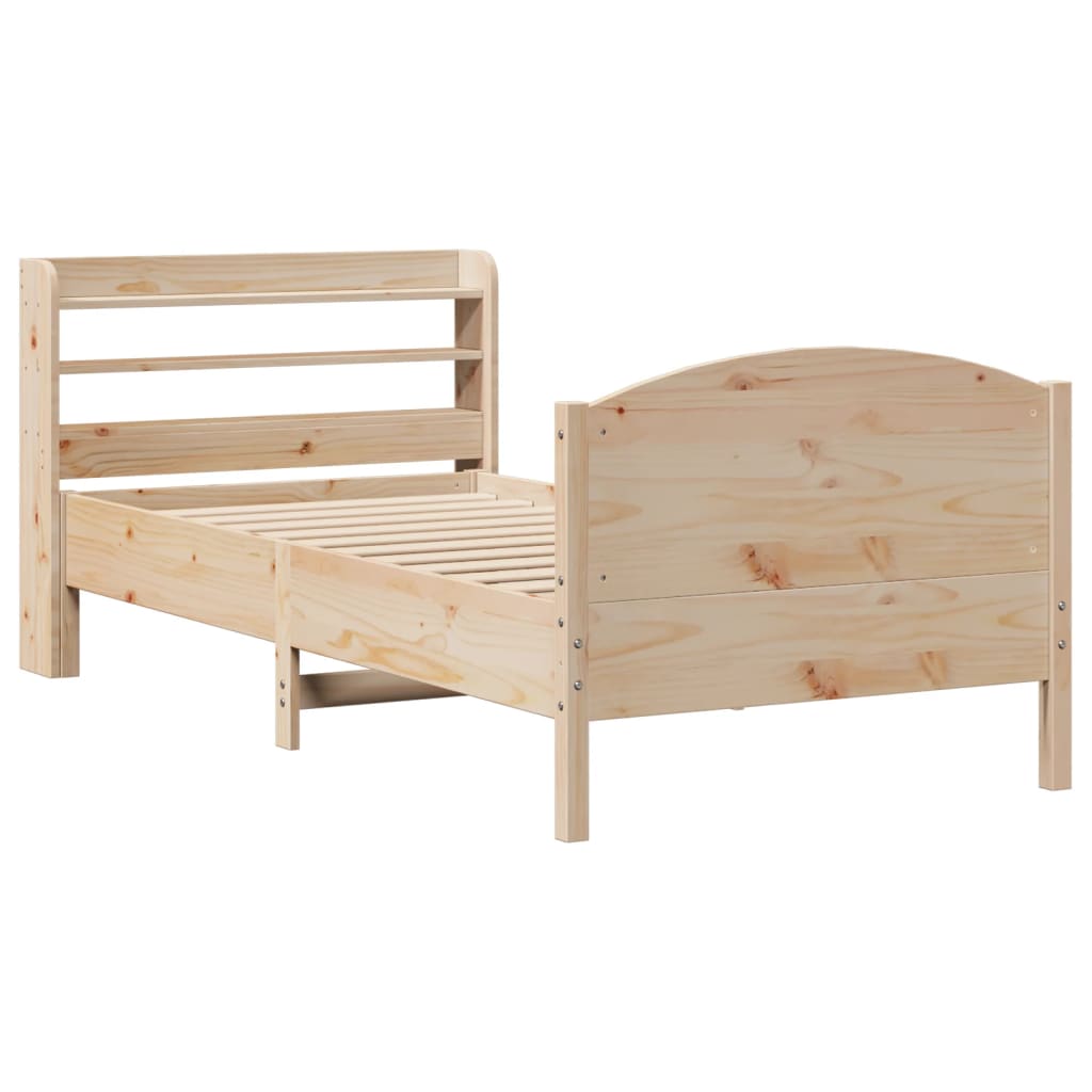 Cama sem colchão 75x190 cm madeira de pinho maciça