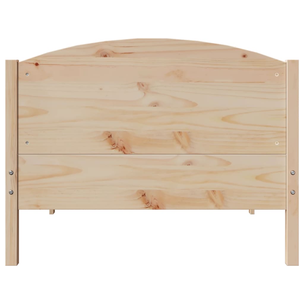 Cama sem colchão 75x190 cm madeira de pinho maciça