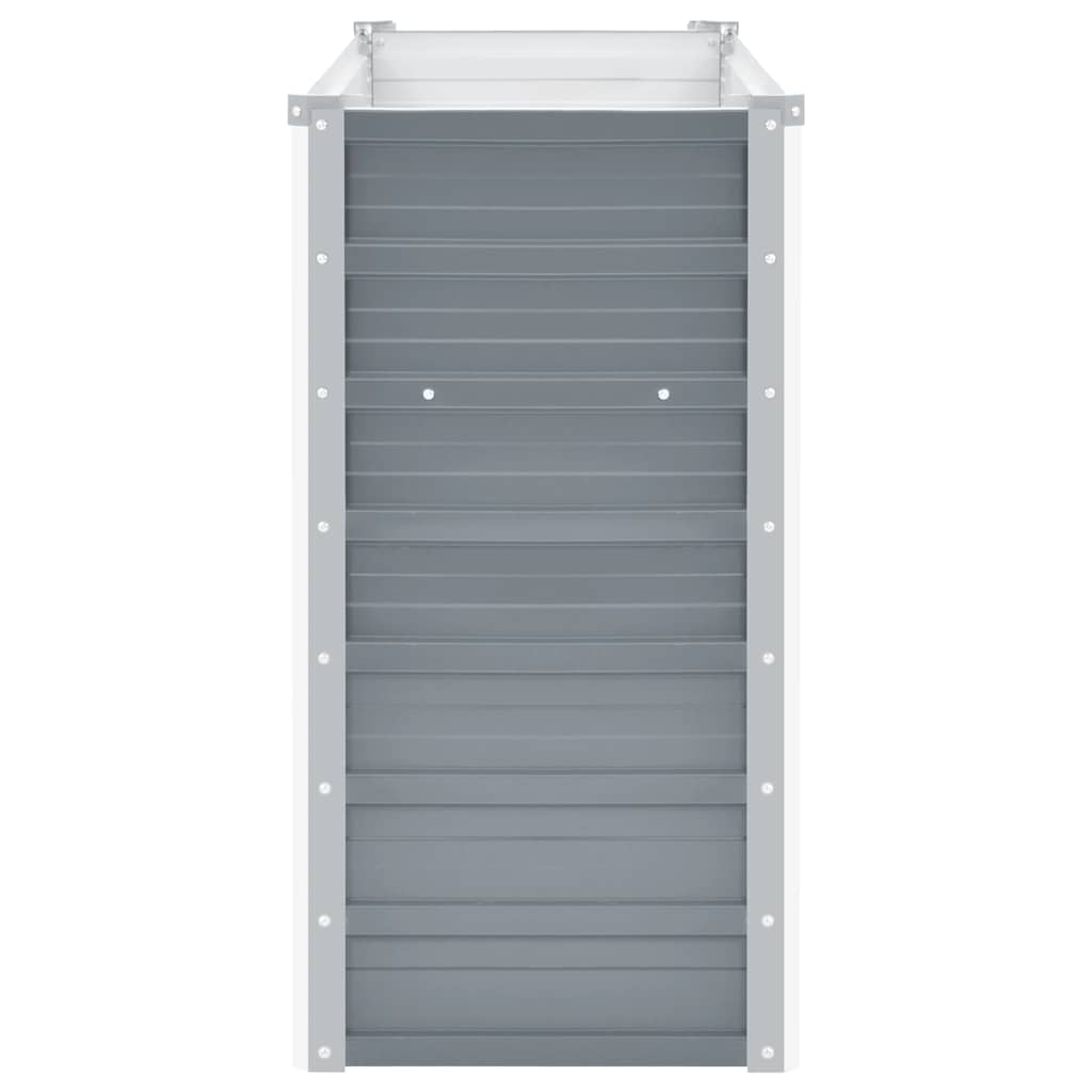 Canteiro elevado de jardim aço galvanizado 100x40x77cm cinzento