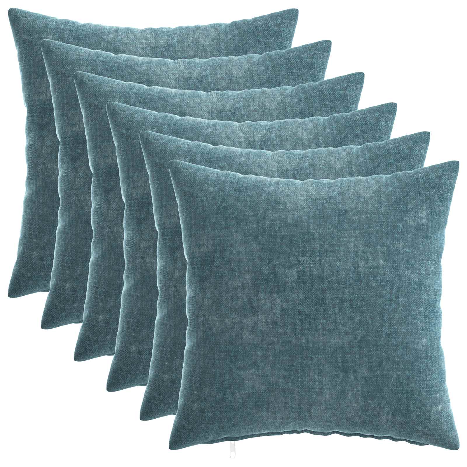 Capa almofada 6 unid. heerlen azul 40 x 40 cm tecido chenille