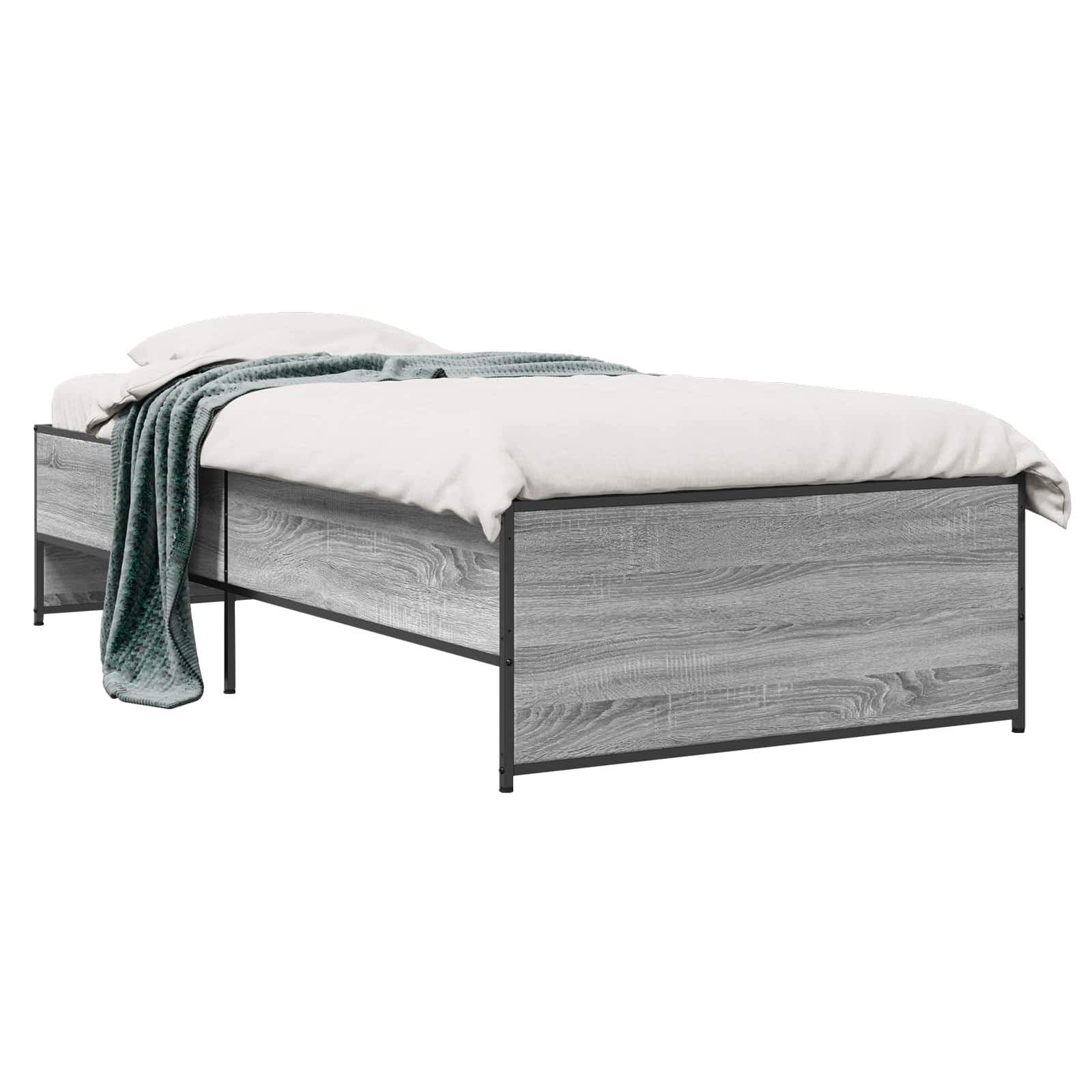 Estrutura da cama sonoma cinzento 80 x 200 cm