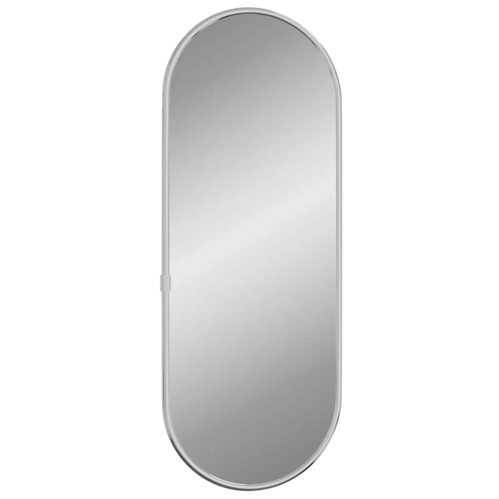 Espelho de parede 40x15 cm oval prateado