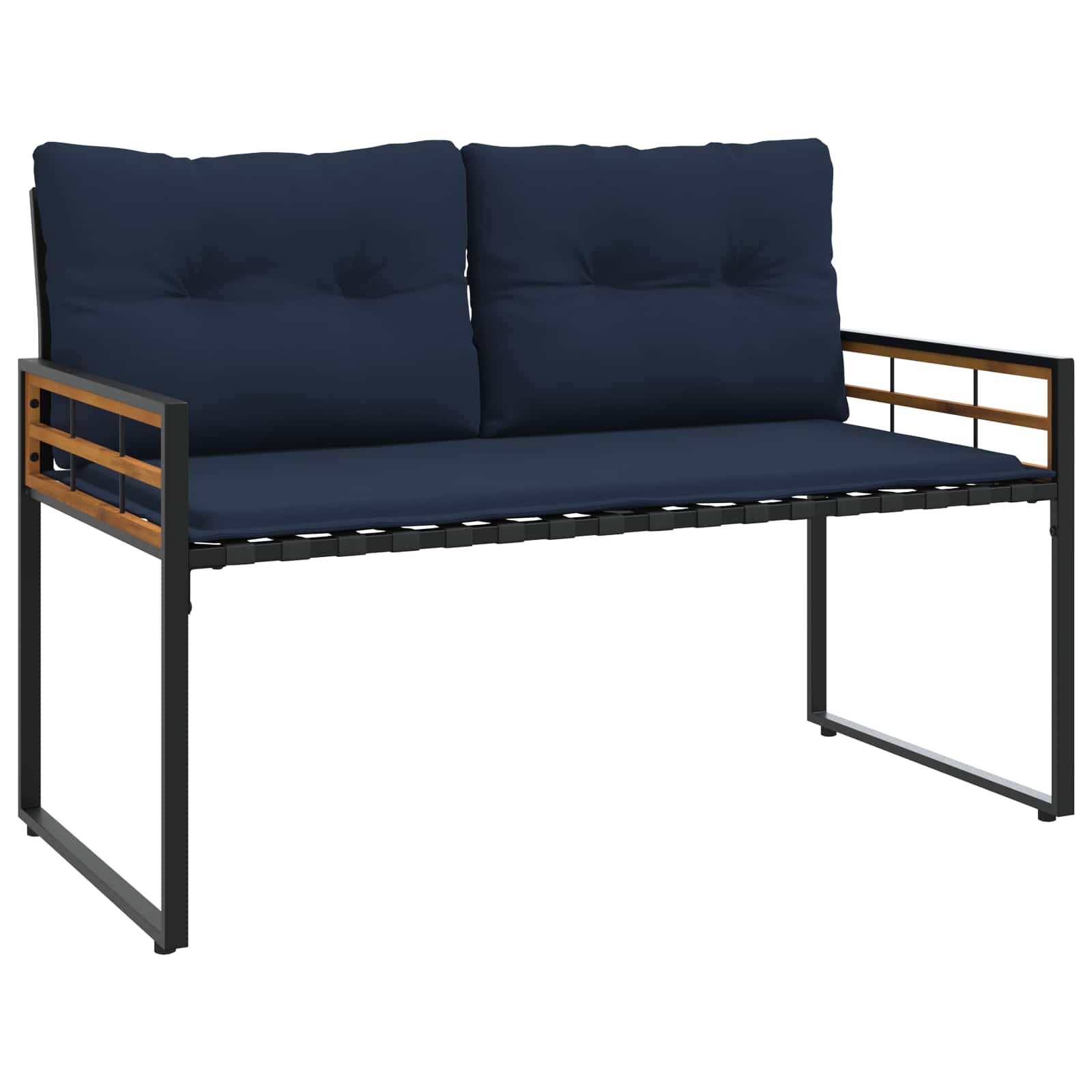 Banco de camada de madeira liso azul-marinho 114 x 55 x 77 cm