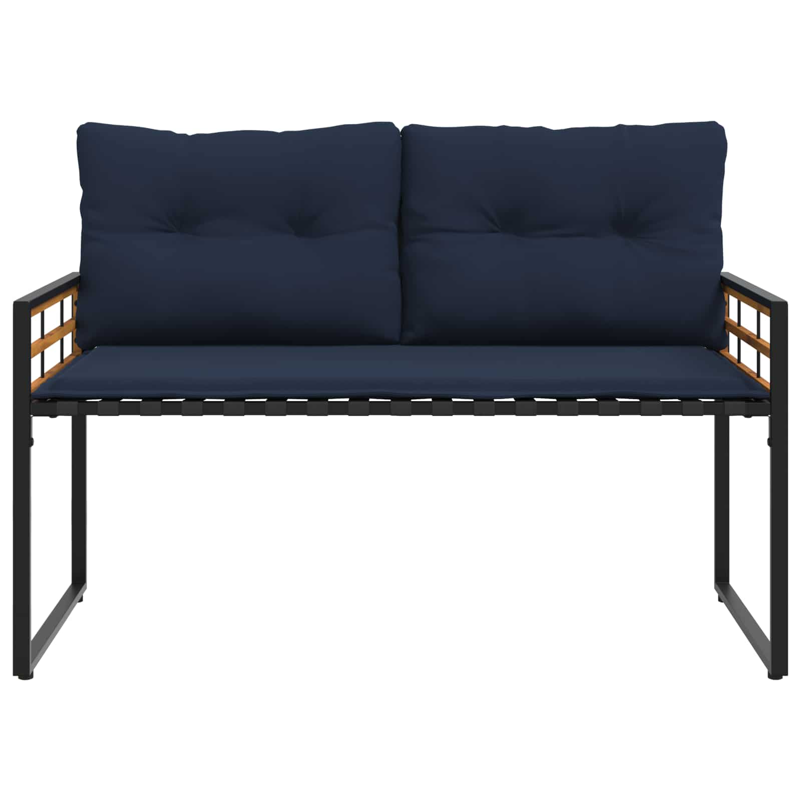 Banco de camada de madeira liso azul-marinho 114 x 55 x 77 cm