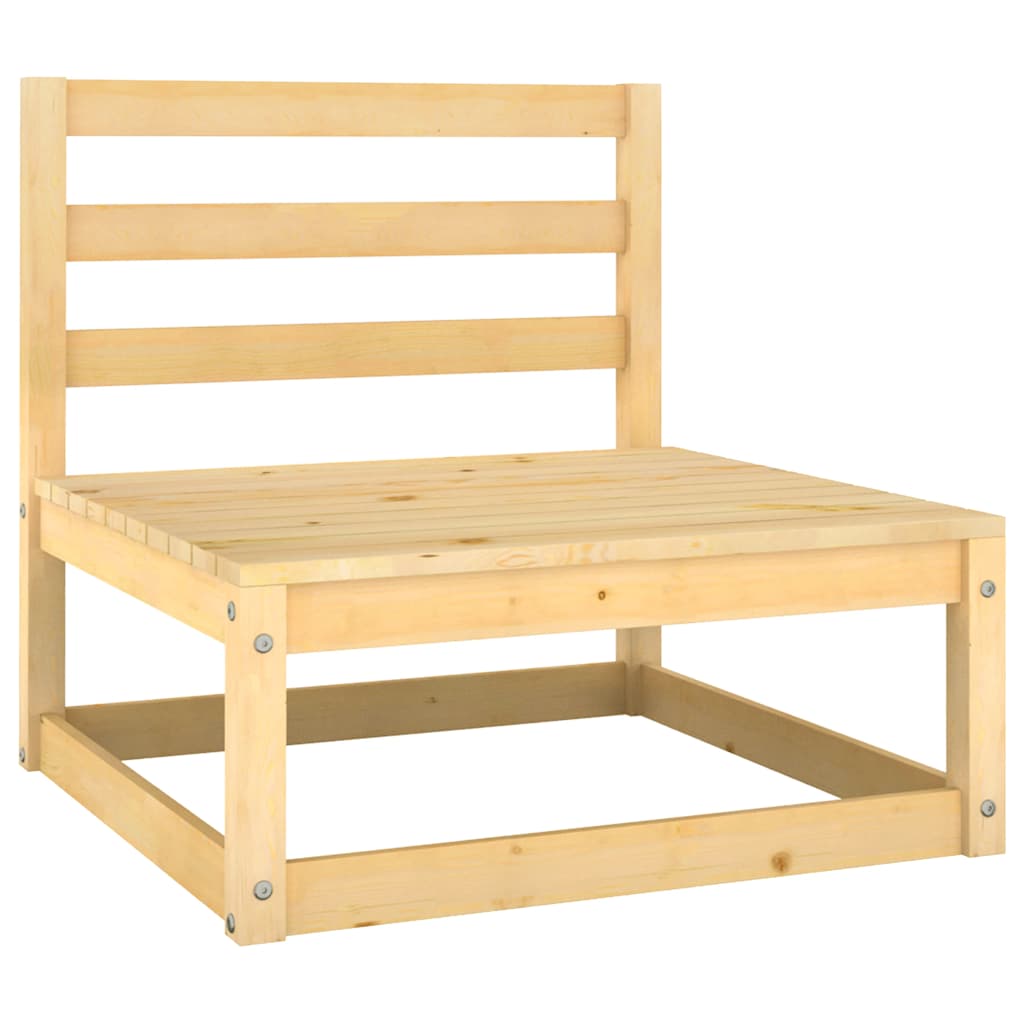 2 Pcs conjunto lounge de jardim com almofadões pinho maciço