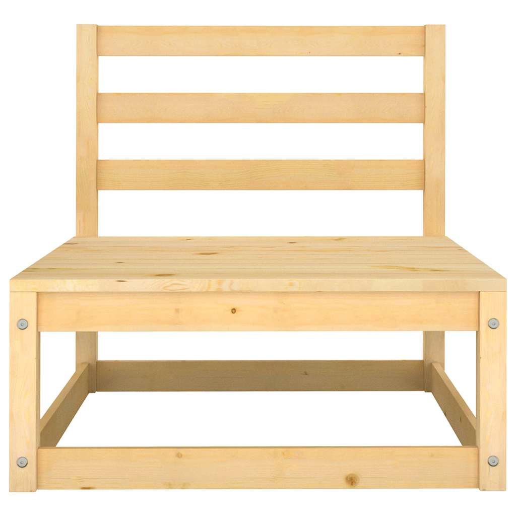 2 Pcs conjunto lounge de jardim com almofadões pinho maciço