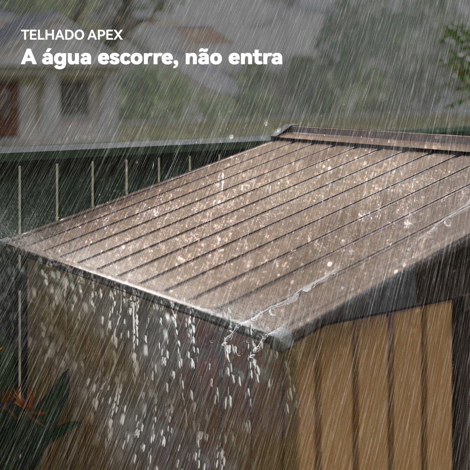 Abrigo de jardim exterior 2,42 m² 213x130x185 cm com porta de correr, ventilação e luvas, amarelo