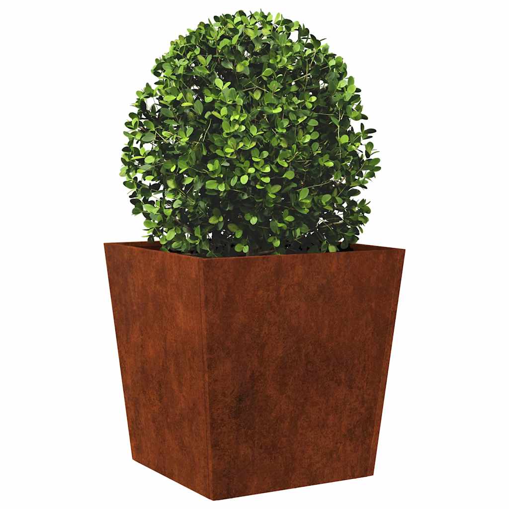 Plantador de jardim 50x50x50 cm aço resistente às intempéries