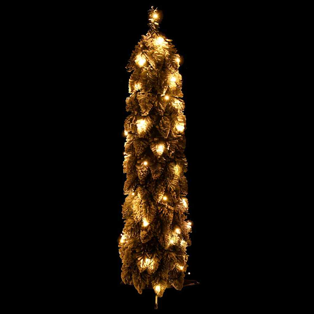 Árvore natal artificial pré-iluminada 30 leds e flocos de neve