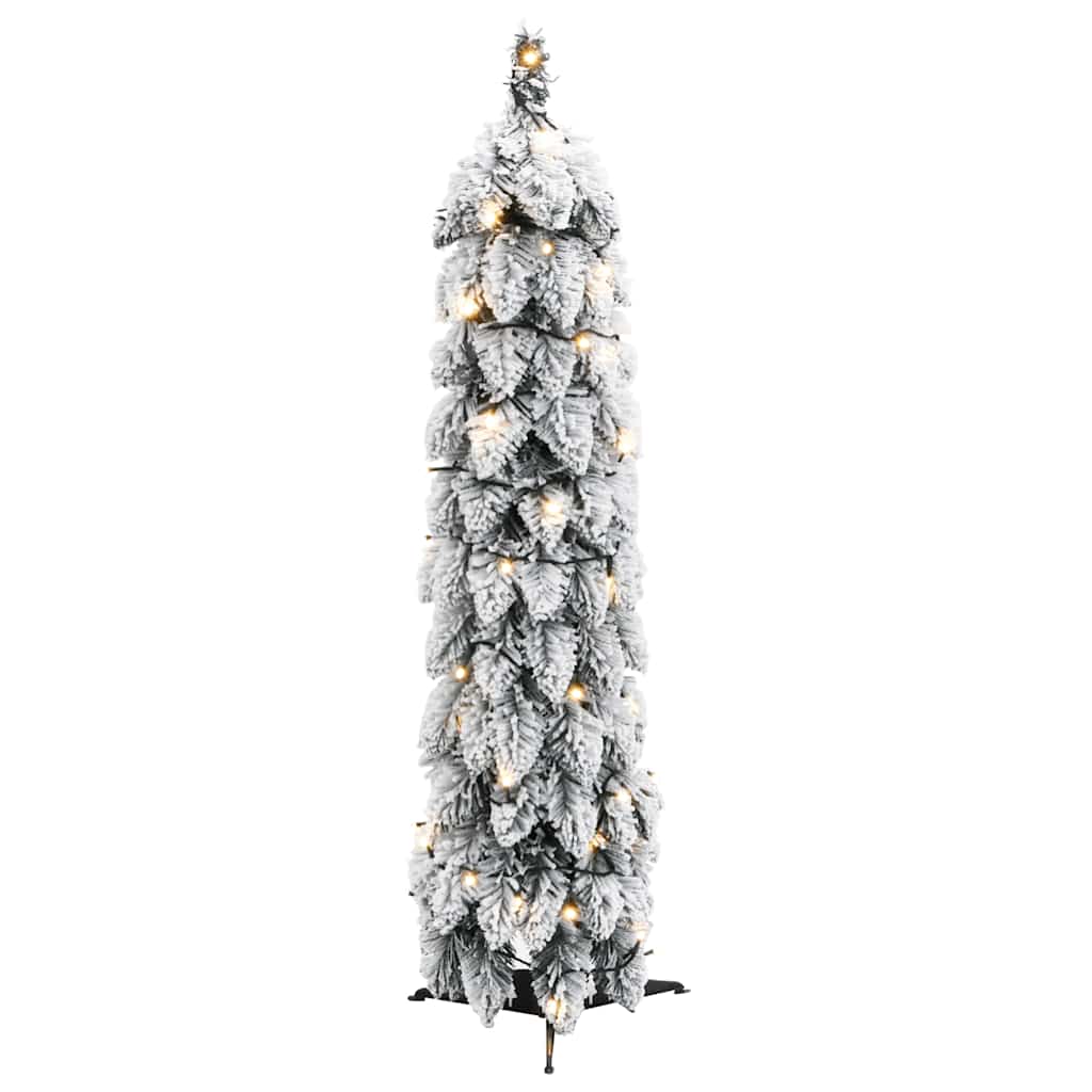 Árvore natal artificial pré-iluminada 30 leds e flocos de neve