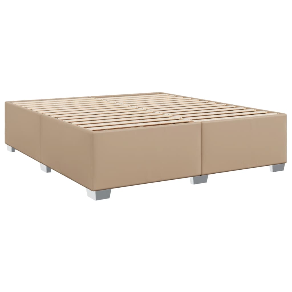 Estrutura de cama 180x200 cm couro artificial cappuccino