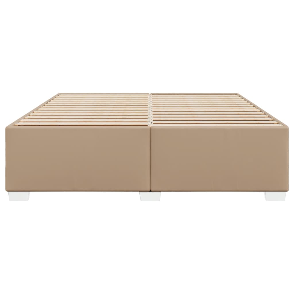 Estrutura de cama 180x200 cm couro artificial cappuccino