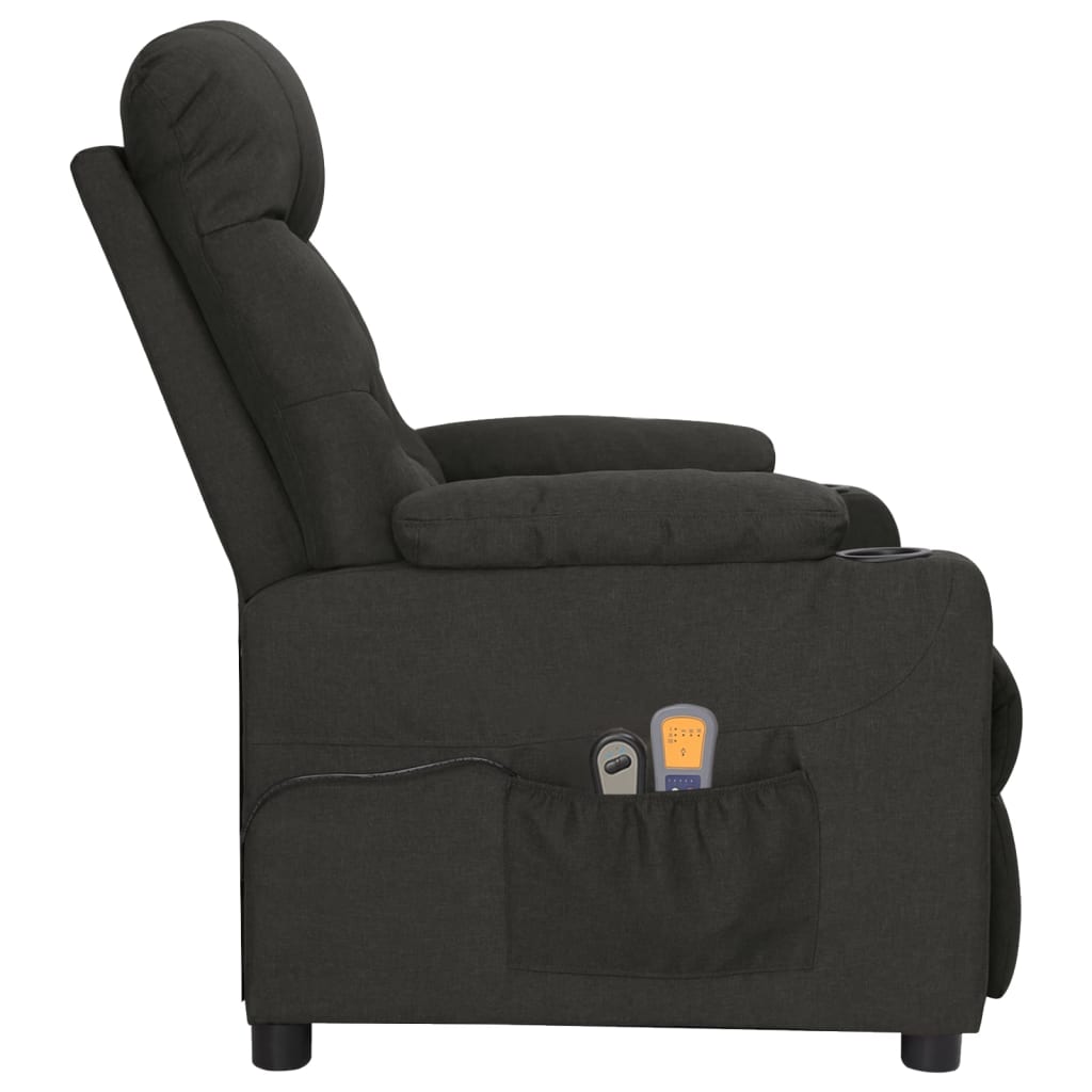 Poltrona de massagens elétrica tecido preto