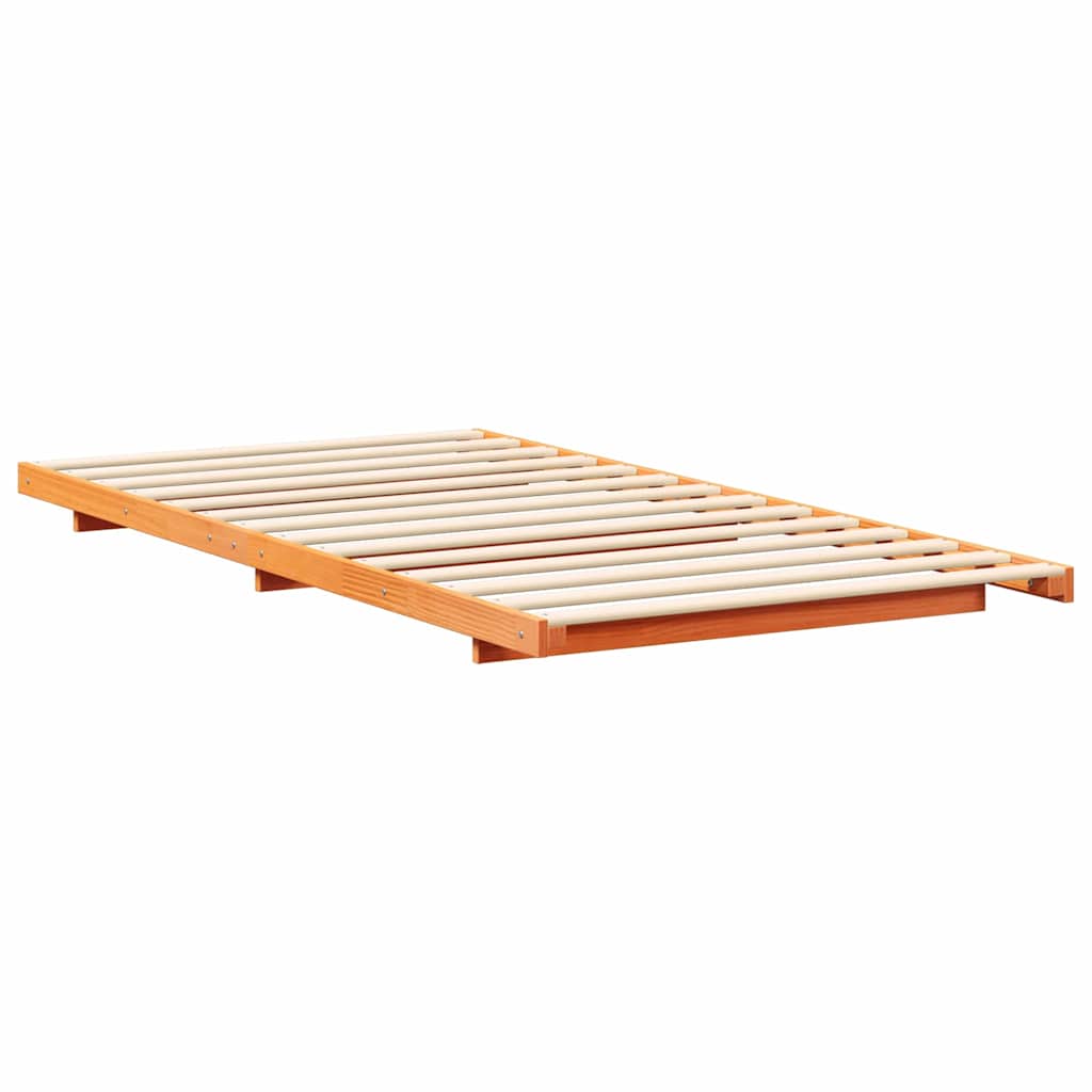 Estrutura da cama marrom cera 100 x 220 cm