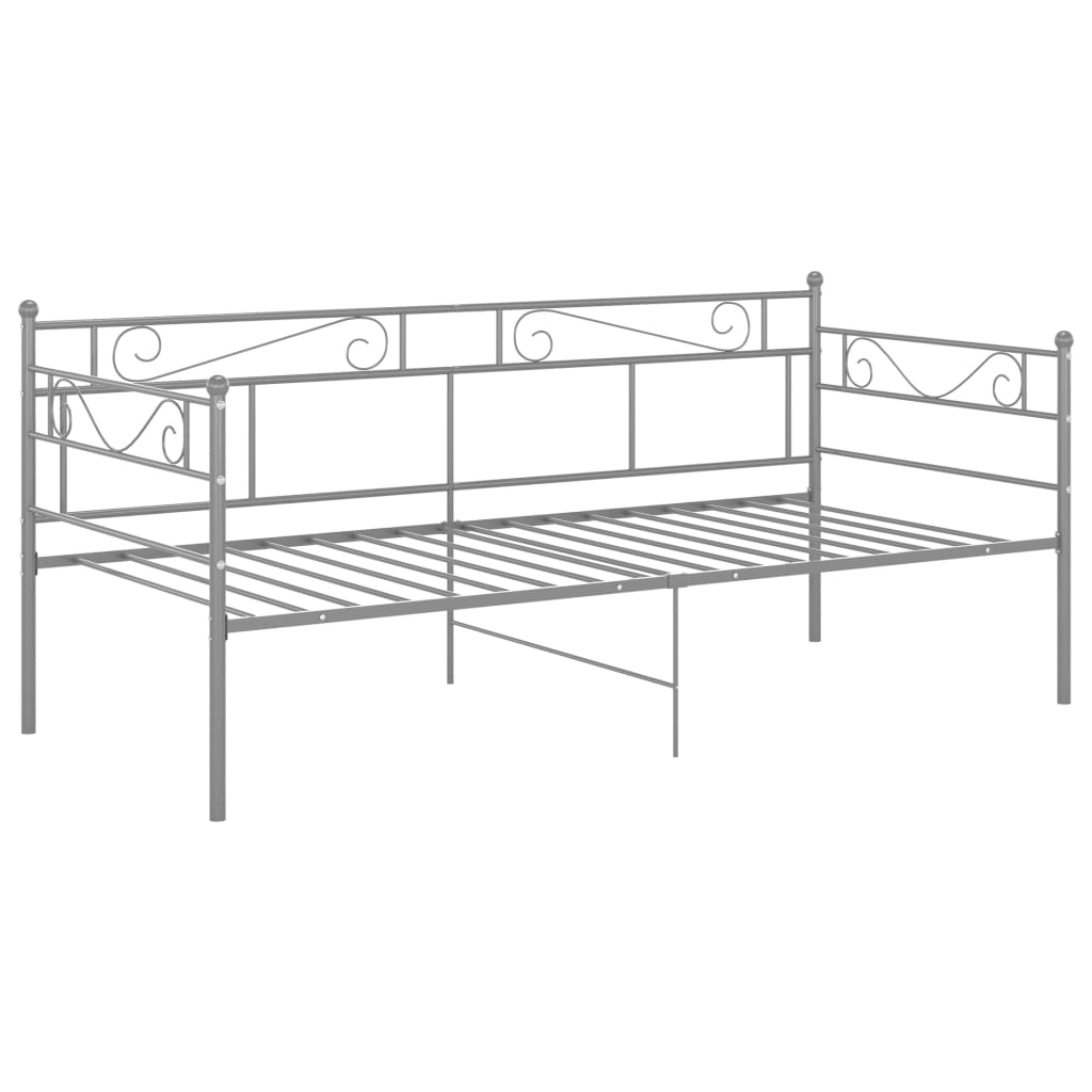 Sofá-cama 90x200 cm metal cinzento