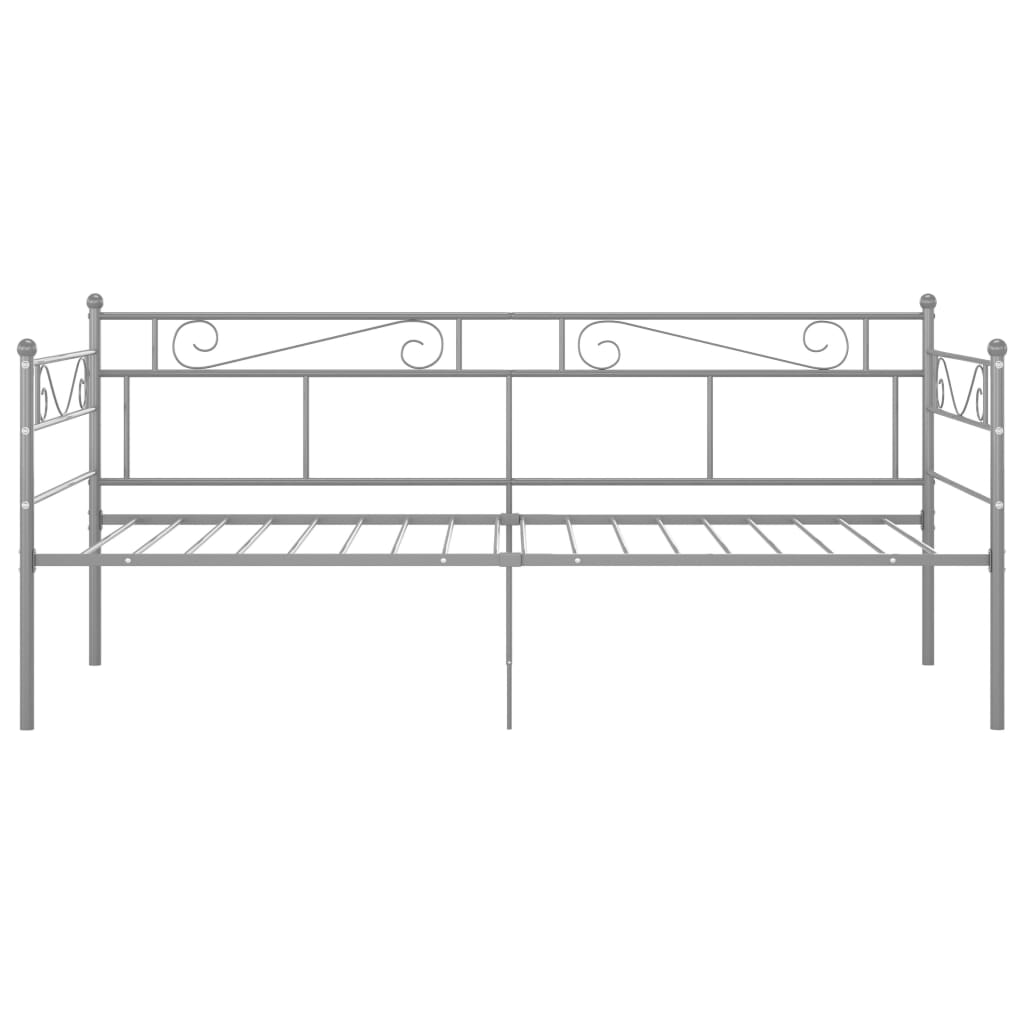 Sofá-cama 90x200 cm metal cinzento