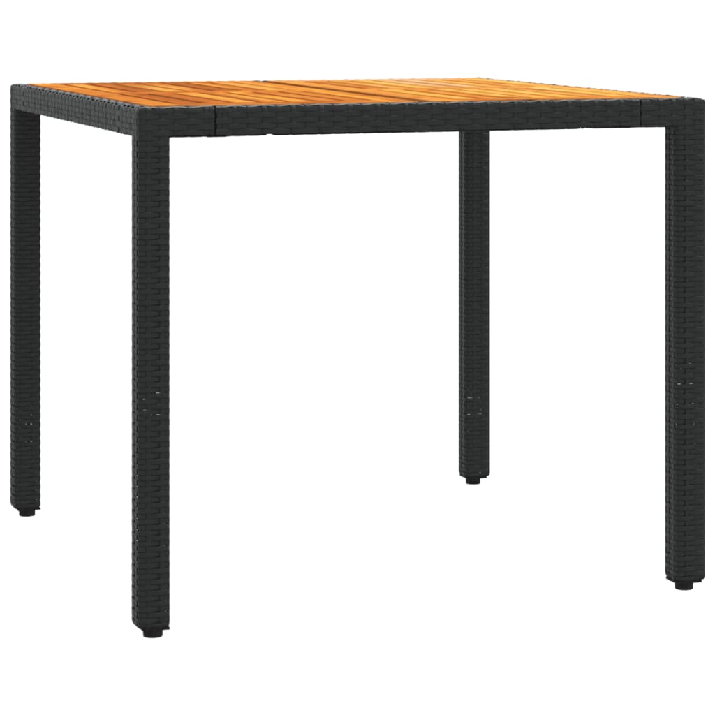 5 Pcs conjunto de jantar p/ jardim c/ almofadões vime PE preto