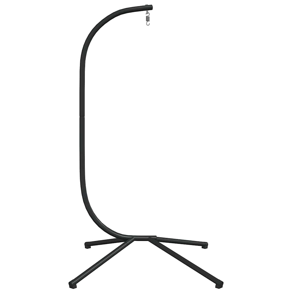 Suporte para cadeira em forma de ovo suspensa sem cesto aço preto