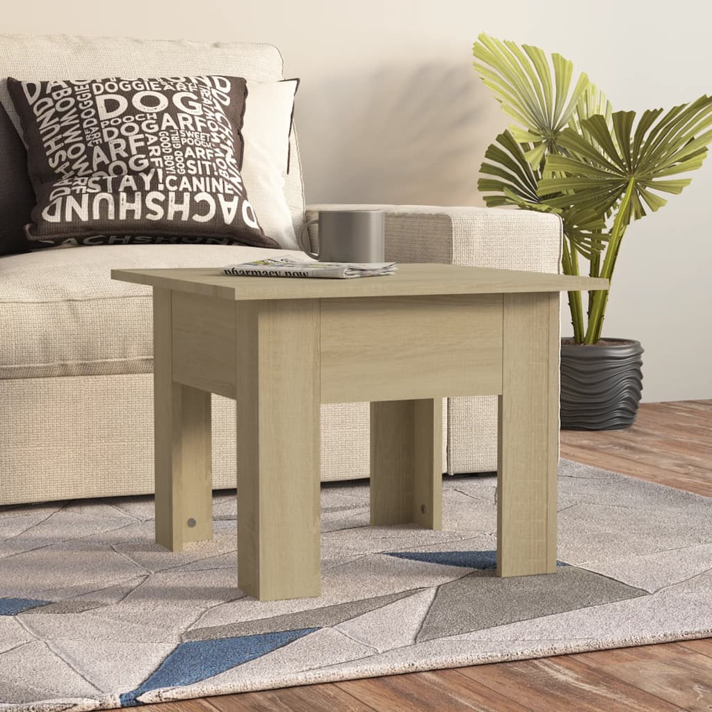 Mesa de centro 55x55x42 cm aglomerado cor carvalho sonoma
