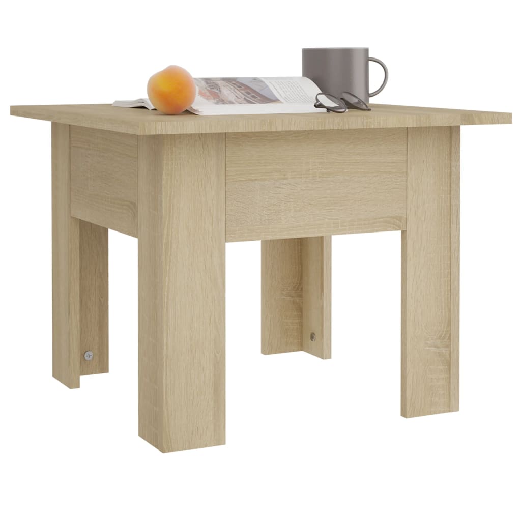 Mesa de centro 55x55x42 cm aglomerado cor carvalho sonoma