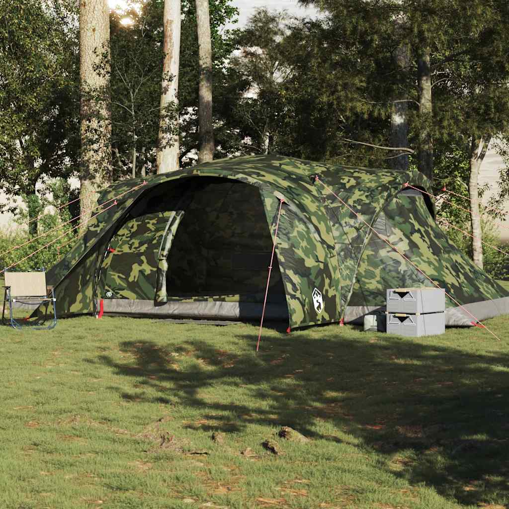 Tenda familiar cúpula para 6 pessoas impermeável camuflagem