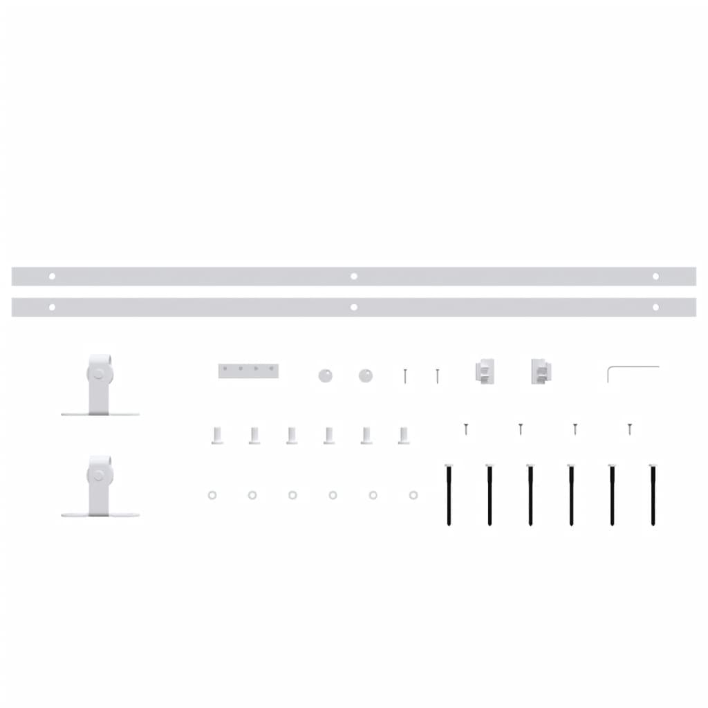 Mini kit para armário deslizante aço carbono 200 cm branco