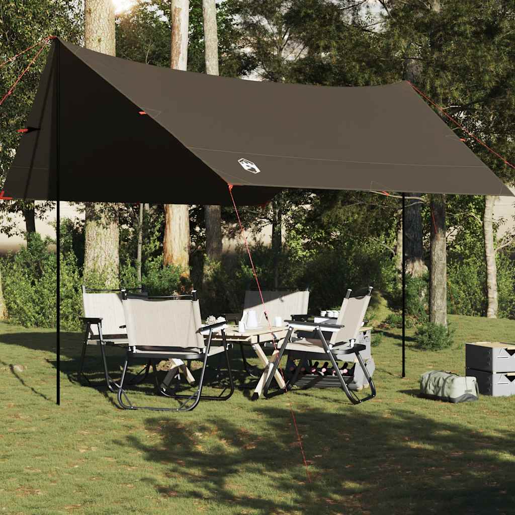 Lona de campismo 462x306x211 cm impermeável castanho