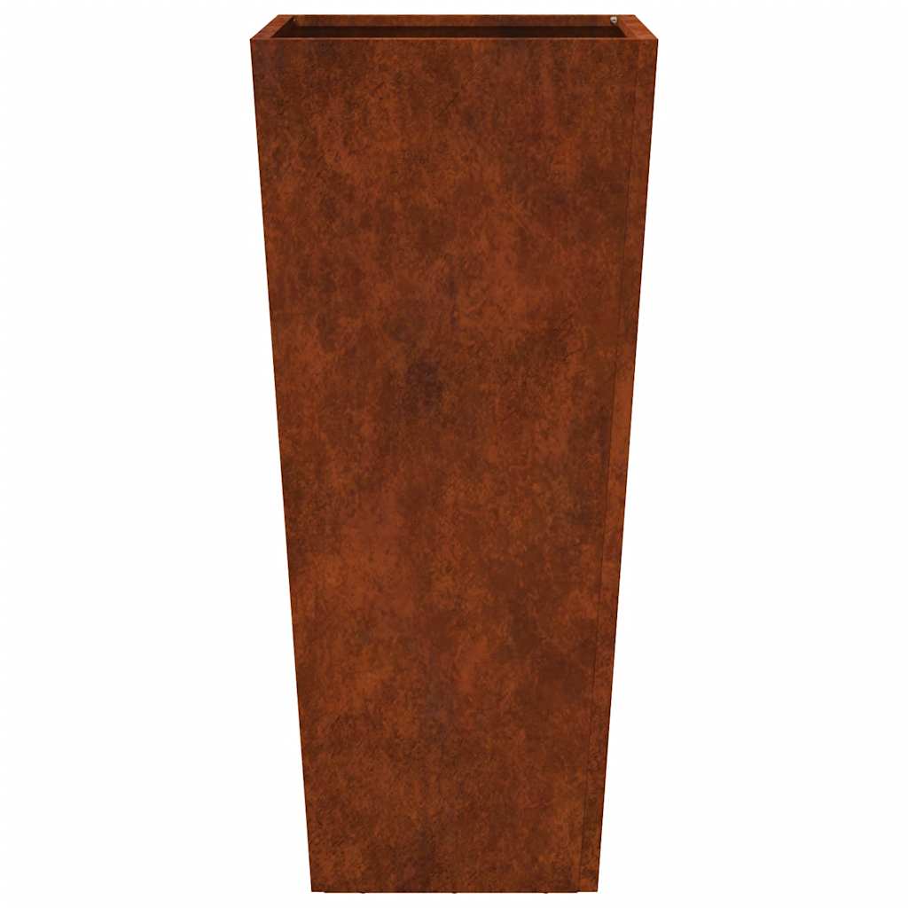 Plantador de jardim 35x35x75 cm aço resistente às intempéries