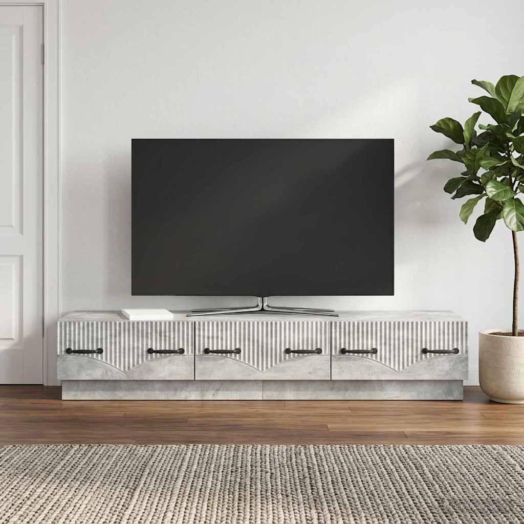 Gabinete para TV com gaveta cinzento cimento 147 x 34,5 x 27 cm