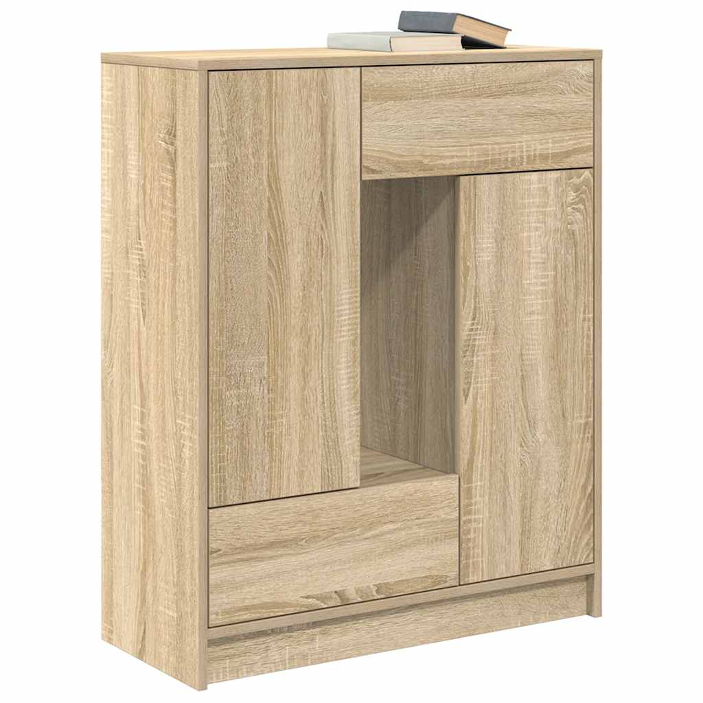Aparador com gavetas e portas 73x31x90 cm carvalho sonoma