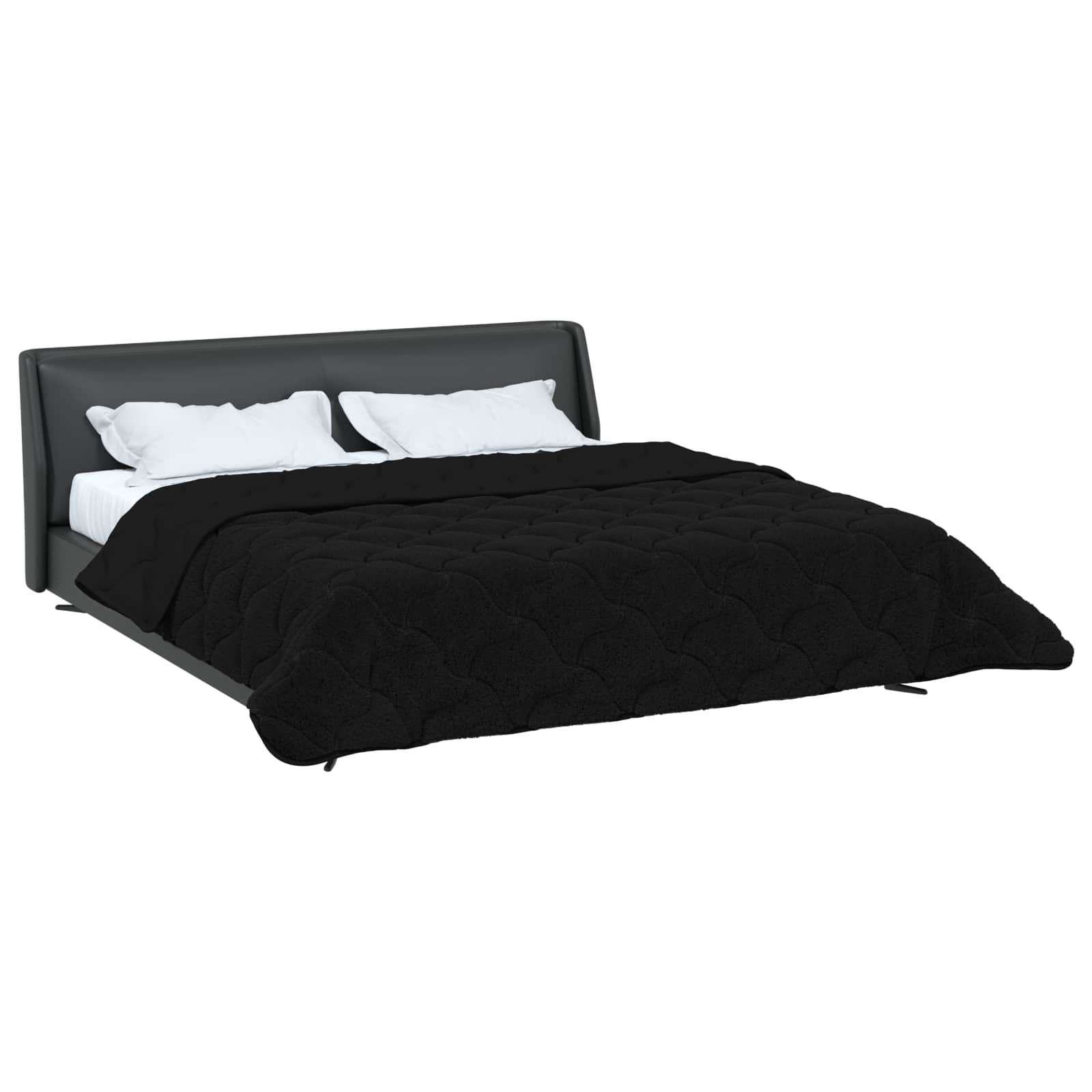 Edredom de inverno colchonete preto 200 x 240 cm