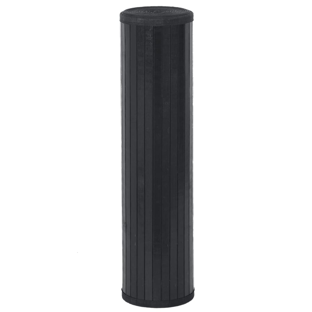 Tapete retangular 80x1000 cm bambu preto