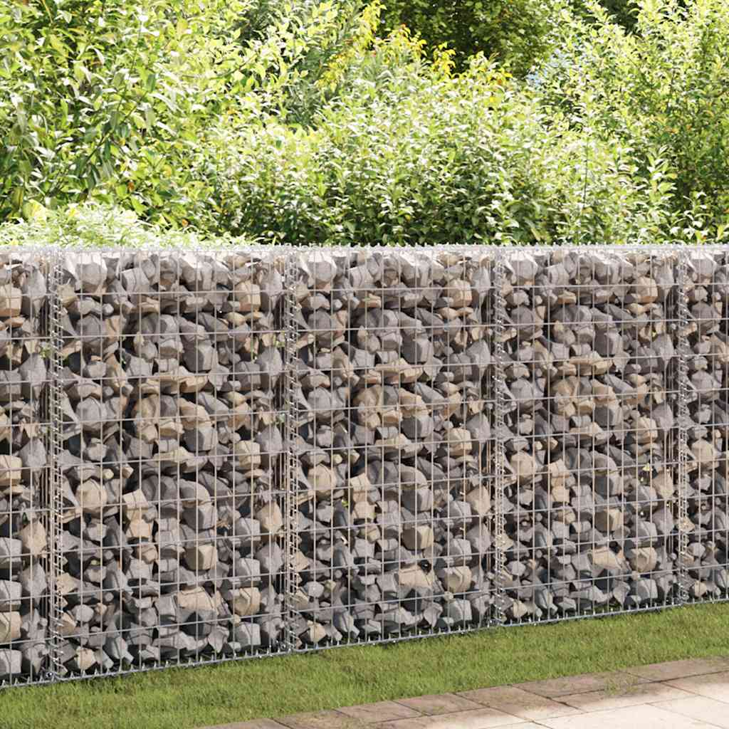 Muro gabião com tampas aço galvanizado 600x30x100 cm