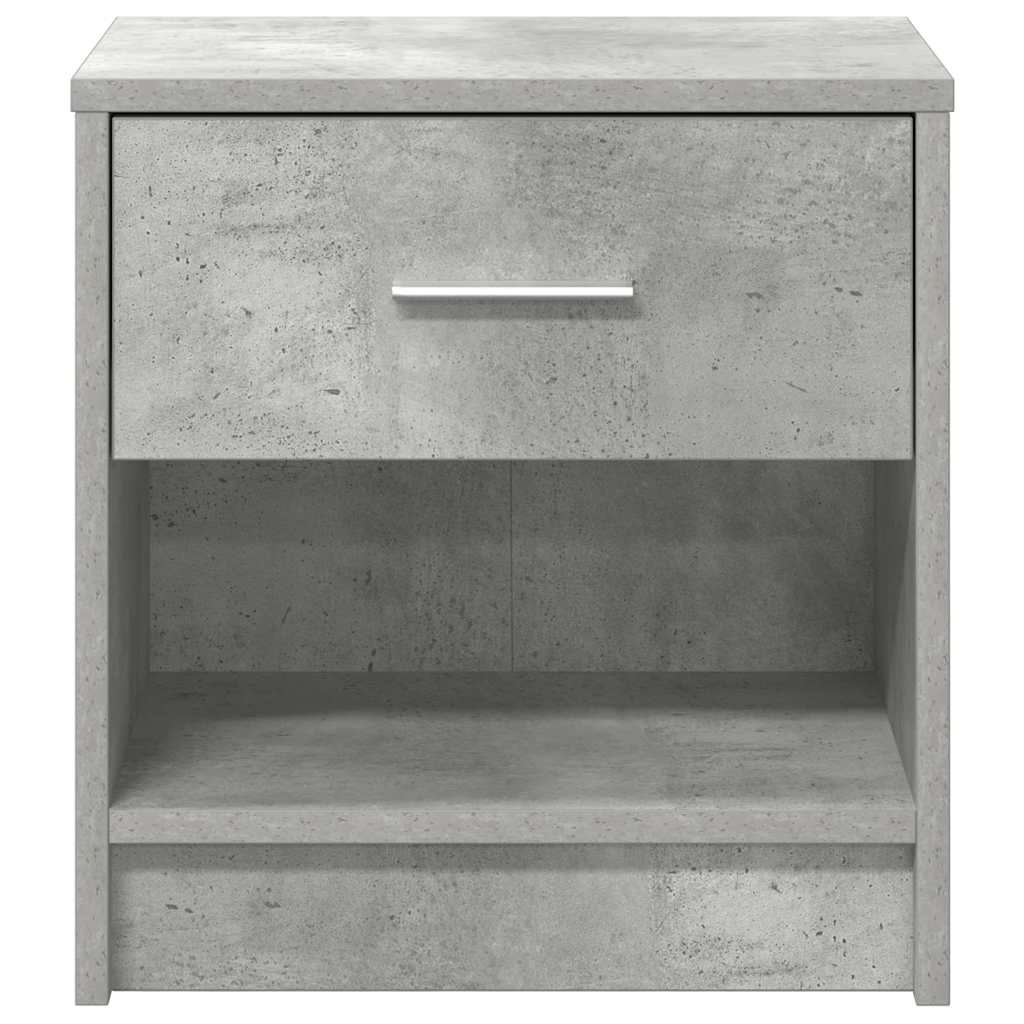 Mesas de cabeceira 2 pcs com gaveta 39x28x41cm cinzento cimento
