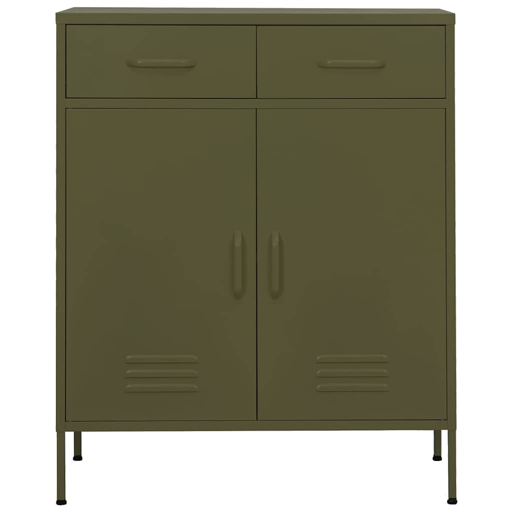 Armário de arrumação aço 80x35x101,5 cm verde-azeitona