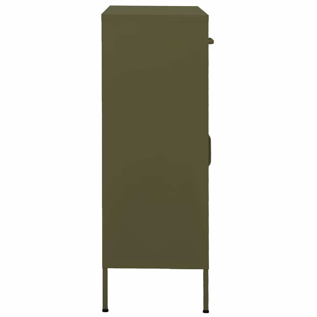 Armário de arrumação aço 80x35x101,5 cm verde-azeitona