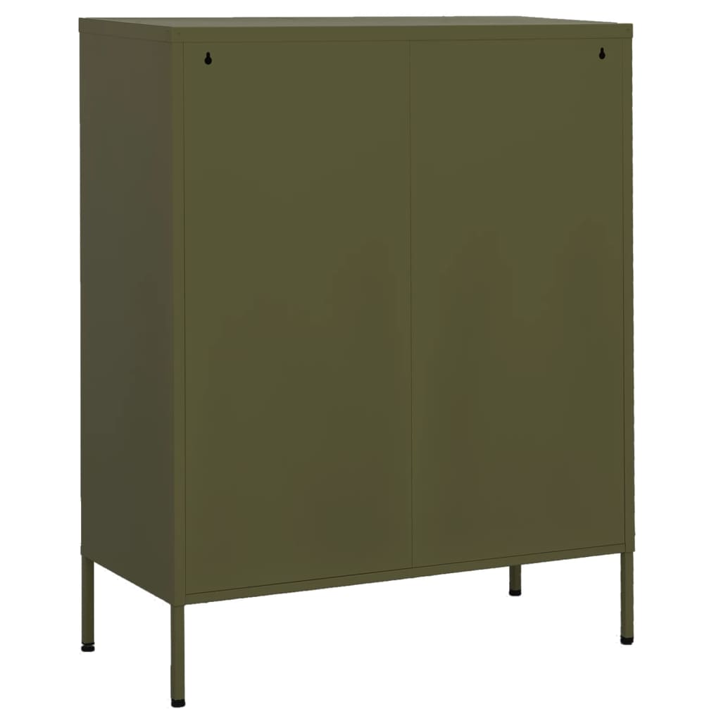 Armário de arrumação aço 80x35x101,5 cm verde-azeitona