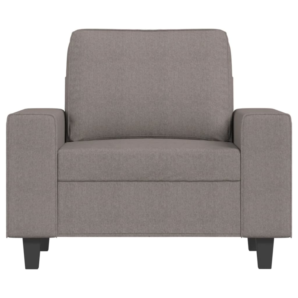 Poltrona tecido 60 cm cinzento-acastanhado