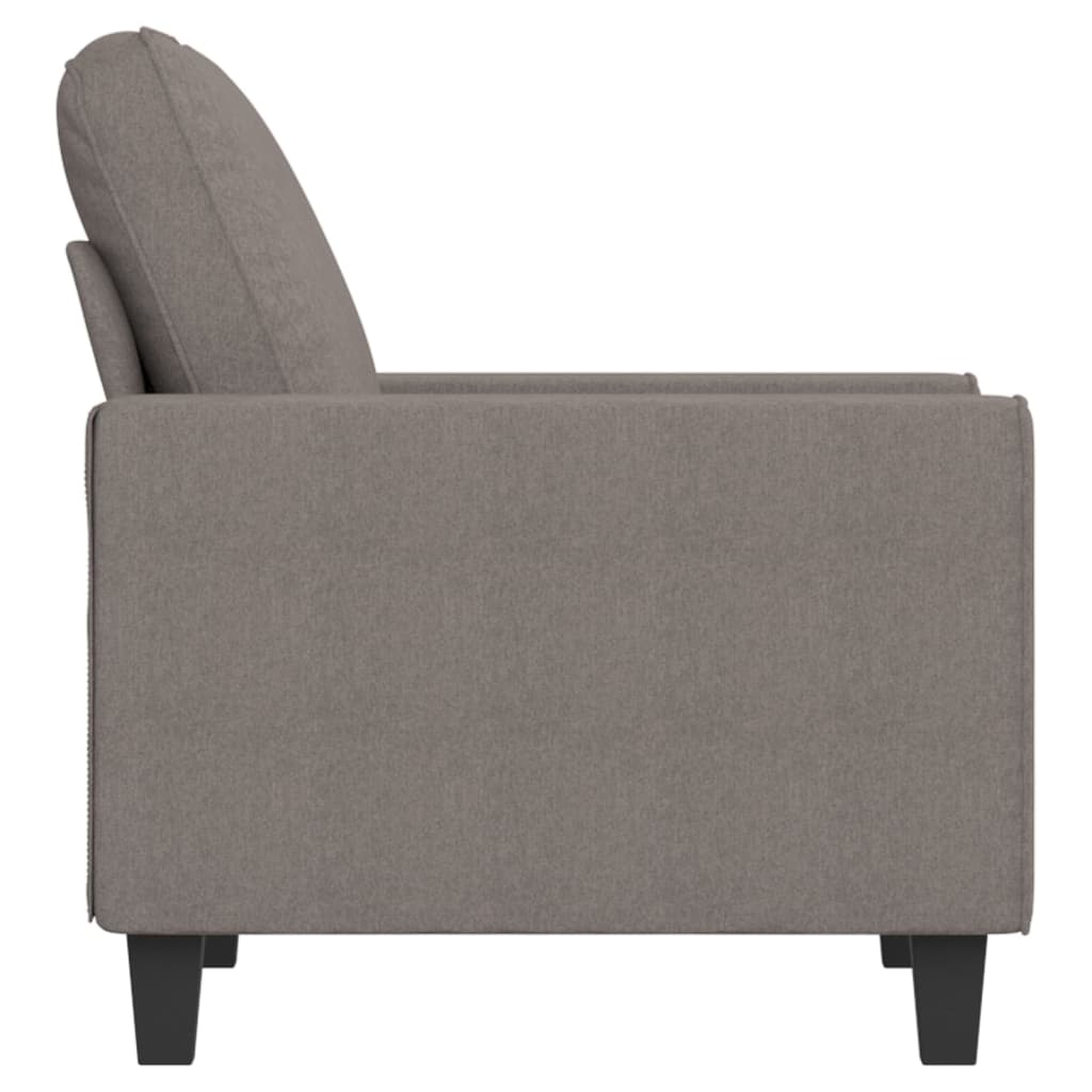 Poltrona tecido 60 cm cinzento-acastanhado