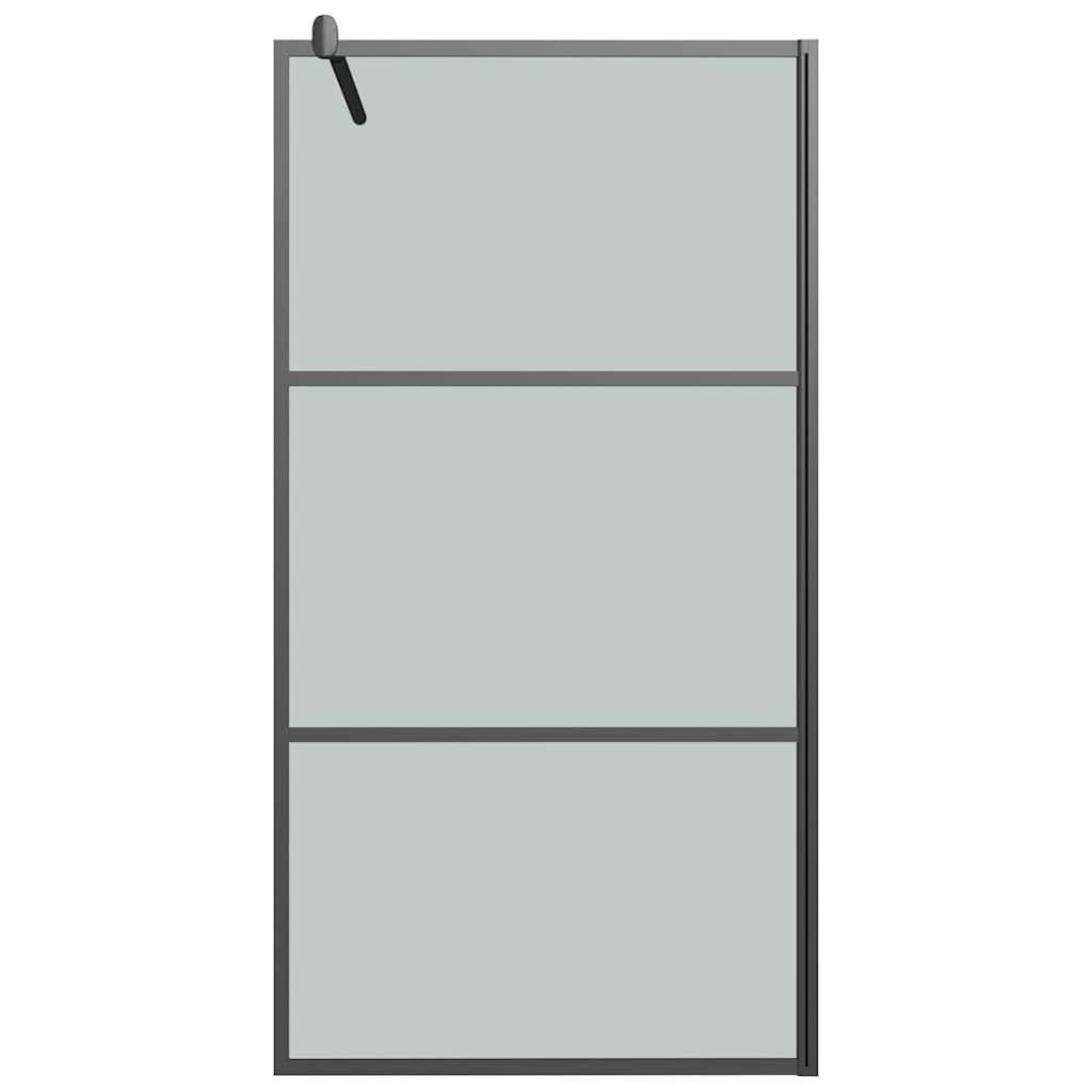 Divisória de chuveiro preto 115x195 cm vidro esg escuro