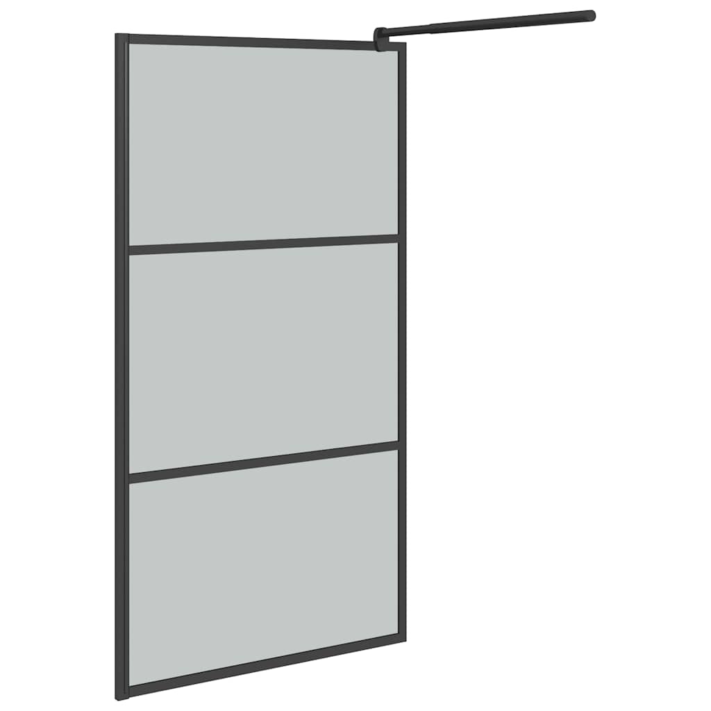 Divisória de chuveiro preto 115x195 cm vidro esg escuro